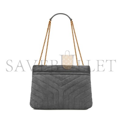 YSL LOULOU MEDIUM IN QUILTED SUEDE 5749461U8671112 (32*22*12cm)